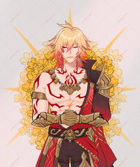 Sammy (left) and twitter user: @/a_rennya (right). Full Body chibis. Commission for Sammy