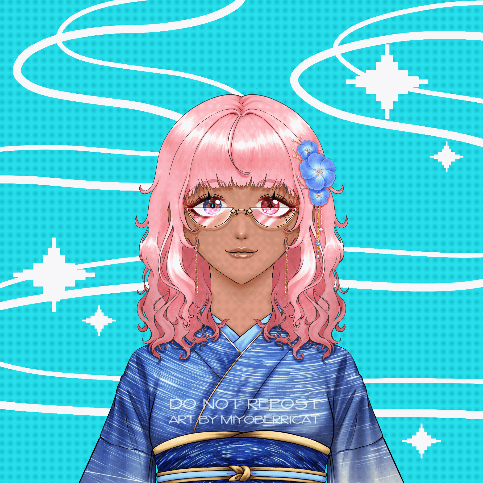 Adoria OC PNGtuber open and closed mouth