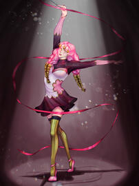 Mitsuri Kanroji Ribbon Twirler modern KNY Full Body miyoicat_art