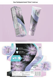 Faux toothpaste company and product design mock-up