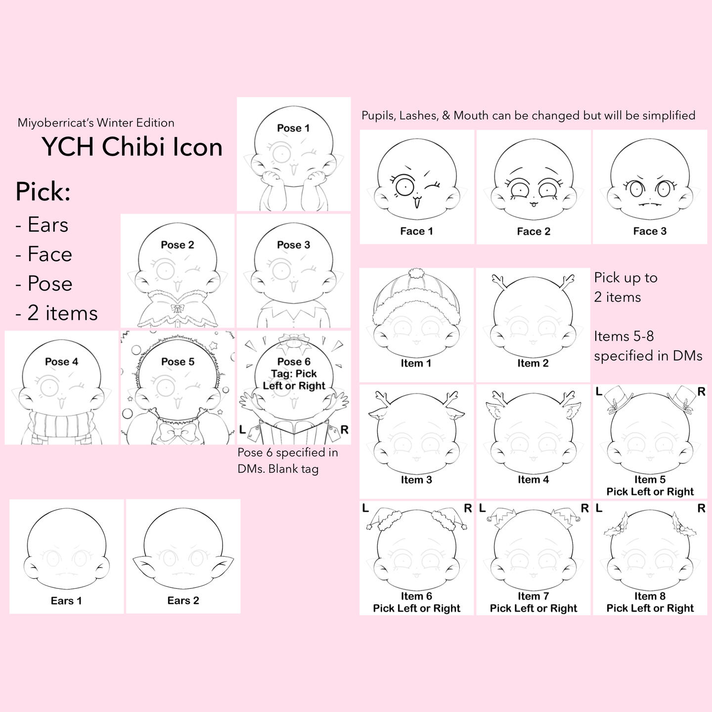 YCH Chibi Icon Options